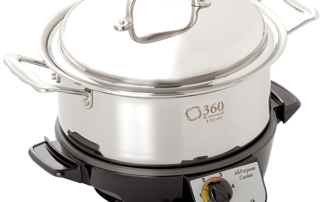 The 4 Quart 360 Cookware ID004-GC Gourmet Slow Cooker