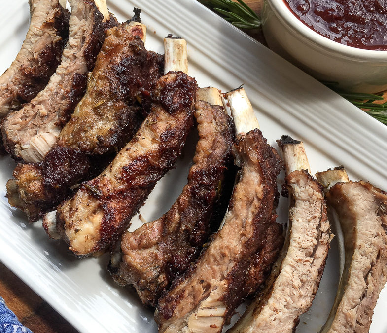 Instant  Pot  Baby  Back  Ribs  with  Dark  Cherry  BBQ  Sauce
