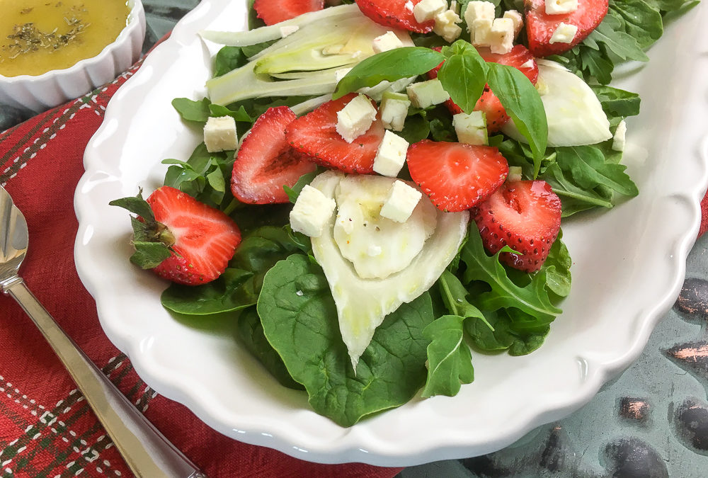 Strawberry  Fennel  Salad  with  Homemade  Vinaigrette