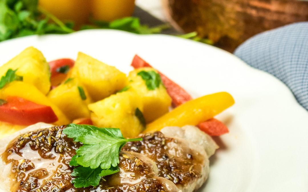 Sweet & Sour Pork Chops with Peppers & Pineapple