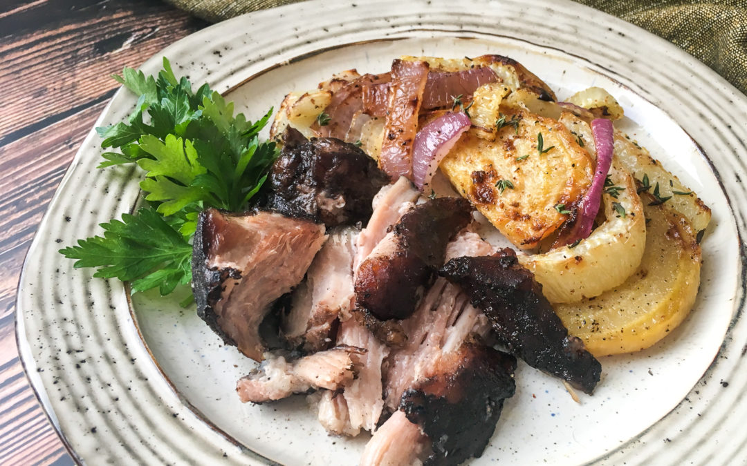 Sous Vide Pork Roast with RoastedRoot Vegetables