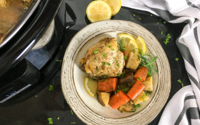 Slow Cooker Rosemary Lemon Chicken Thighs